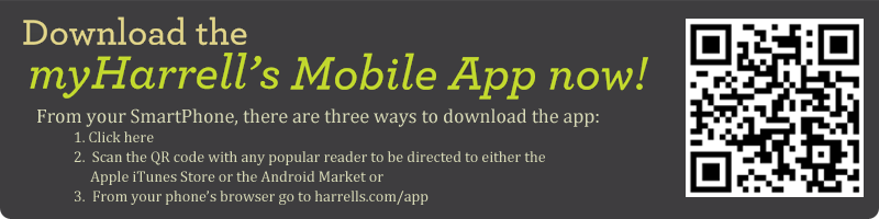 Download the myHarrell's Mobile App 